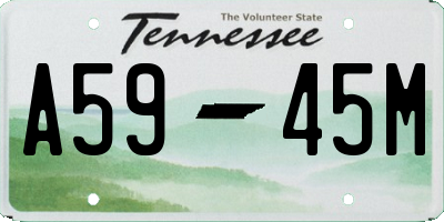 TN license plate A5945M