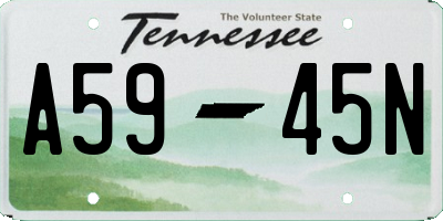 TN license plate A5945N
