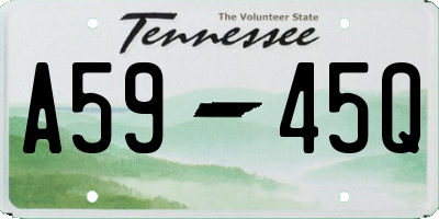TN license plate A5945Q