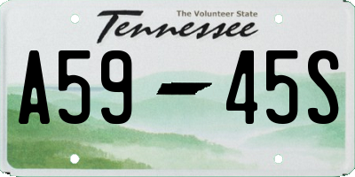 TN license plate A5945S