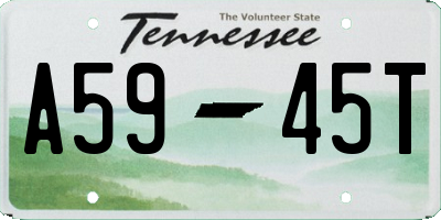 TN license plate A5945T
