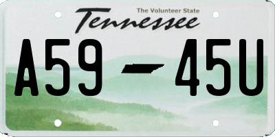 TN license plate A5945U