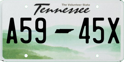 TN license plate A5945X