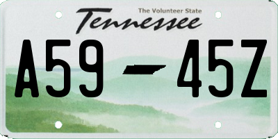 TN license plate A5945Z