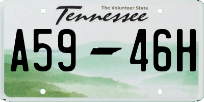 TN license plate A5946H