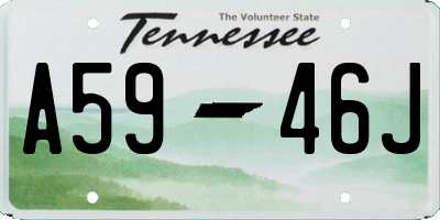 TN license plate A5946J