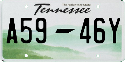TN license plate A5946Y