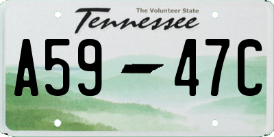TN license plate A5947C
