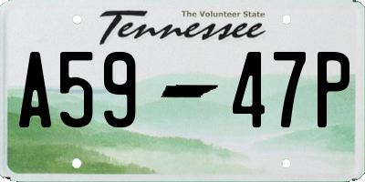 TN license plate A5947P