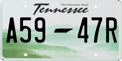 TN license plate A5947R