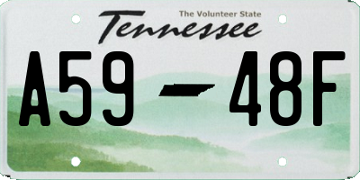 TN license plate A5948F