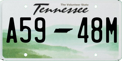 TN license plate A5948M