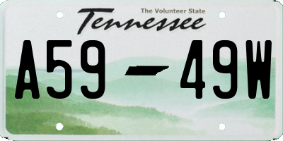 TN license plate A5949W