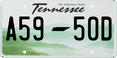 TN license plate A5950D