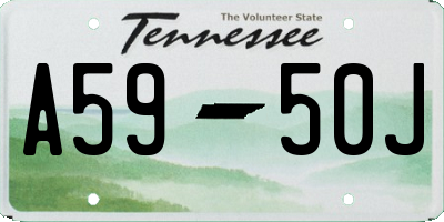 TN license plate A5950J