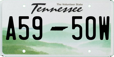 TN license plate A5950W