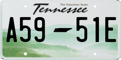 TN license plate A5951E