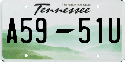 TN license plate A5951U