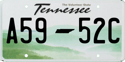 TN license plate A5952C
