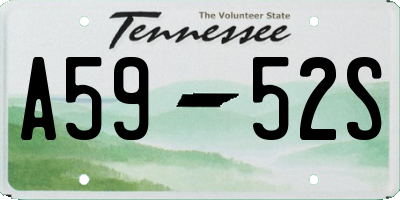 TN license plate A5952S