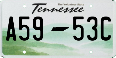 TN license plate A5953C