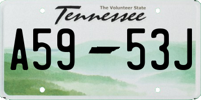TN license plate A5953J