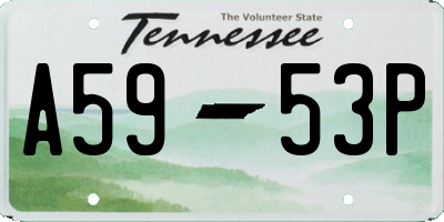 TN license plate A5953P