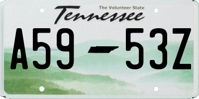 TN license plate A5953Z