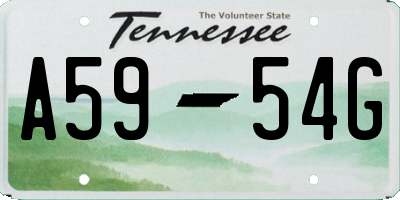 TN license plate A5954G