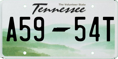TN license plate A5954T
