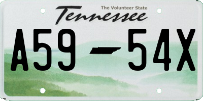 TN license plate A5954X