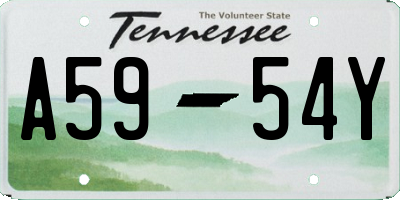 TN license plate A5954Y
