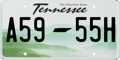 TN license plate A5955H