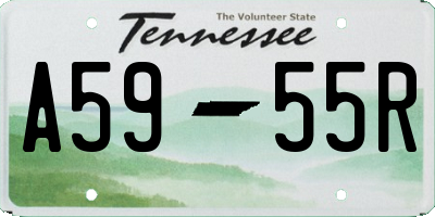 TN license plate A5955R