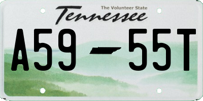 TN license plate A5955T