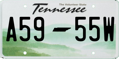 TN license plate A5955W