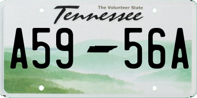 TN license plate A5956A
