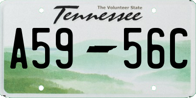 TN license plate A5956C