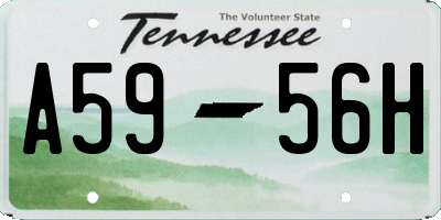 TN license plate A5956H