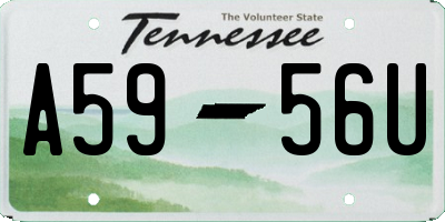 TN license plate A5956U