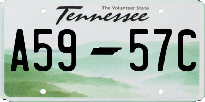 TN license plate A5957C