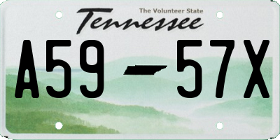 TN license plate A5957X