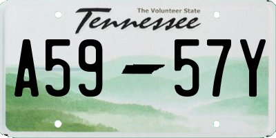 TN license plate A5957Y