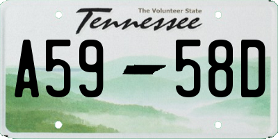 TN license plate A5958D