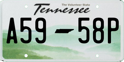 TN license plate A5958P