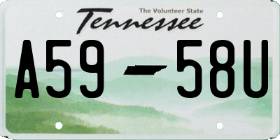 TN license plate A5958U