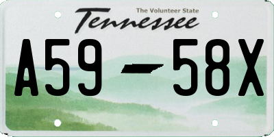 TN license plate A5958X