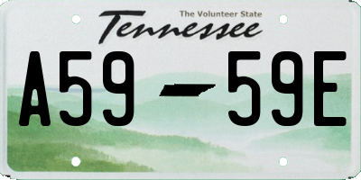 TN license plate A5959E