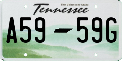 TN license plate A5959G