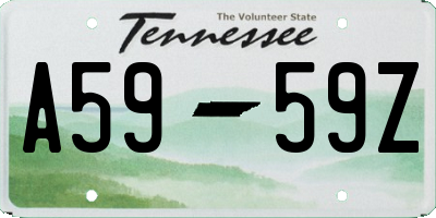 TN license plate A5959Z